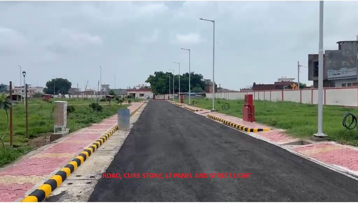 Road , footpath and street light